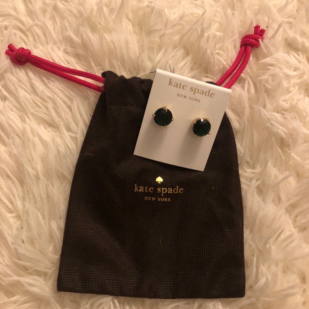 Kate Spade emerald green earrings